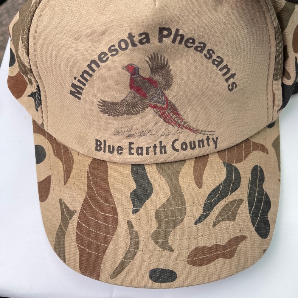 Vintage Trucker SnapBack Hat Tan Brown Camo Minnesota Pheasants Cap Worn In OS - Picture 6 of 13